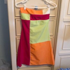 Vix by Paula Hammany neon swim bandeau dress M/L